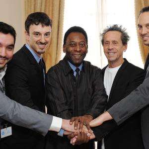 Brian Grazer, Pelé, Jeff Zimbalist, Michael Zimbalist and Ivan Orlic