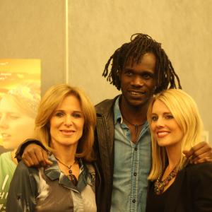 Sylvia Caminer, Venance Ndibalema and Kristen Kenney at an event for Tanzania A Journey Within