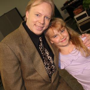 with actor david lowe on set of its supernatural