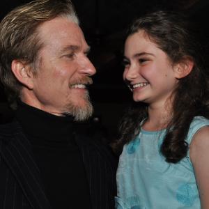 Matthew Modine with Emily Robinson after her performance in THe Orphans Home Cycle