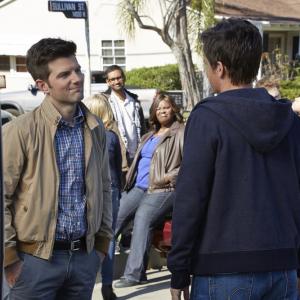 Still of Rob Lowe Adam Scott and Aziz Ansari in Parks and Recreation 2009