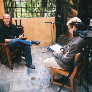 Greg Gorman being interviewed by Vincent Vitorio in Los Angels California