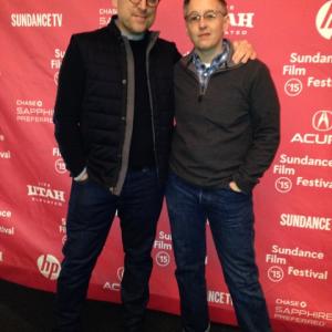 Paul Marcarelli and Director Jenni Olson at Sundance 2015 World Premiere of The Royal Road