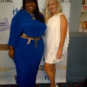 Dawn Sobolewski with Aylsia Joy Powell at the Excuse Me For Living Premiere