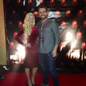 With director Byron Turk of The Bates Haunting in the role as Hannah Fairfield at NYC Horrorfest at Tribeca Cinemas