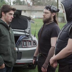 Still of Cameron McKendry, B.J. Halsall, Bill Koch, and Taylor Nelms in Young Harvest (2013) Directed by Matthew Ward