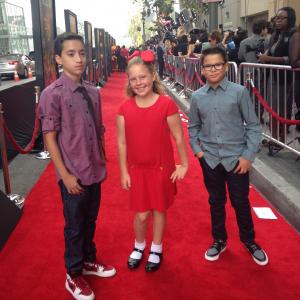 Book of Life Red Carpet Premiere at LA Live Emil-Bastien Bouffard with Elias Garza and Kennedy Peil.