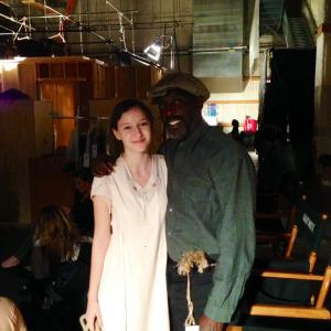 On the set of Boardwalk Empire with Michael K Williams