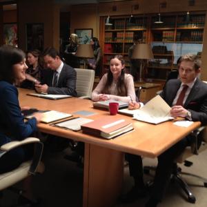 On set of The Good Wife