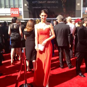 Jahnel Curfman on the red carpet at the 65th Creative Arts Emmy Awards