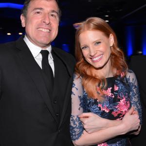 David O Russell and Jessica Chastain