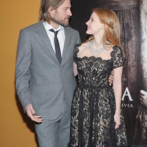 Nikolaj Coster-Waldau and Jessica Chastain at event of Mama (2013)