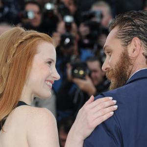 Tom Hardy and Jessica Chastain at event of Virs istatymo 2012