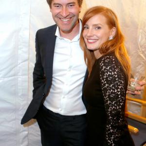 Mark Duplass and Jessica Chastain at event of 30th Annual Film Independent Spirit Awards 2015