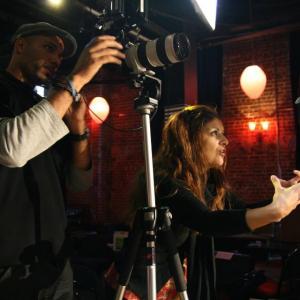 Director Patricia Chica during the production of a music video.