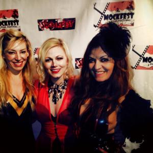 With actresses Jenimay Walker Ceramic Tango Serpents Lullaby and actressdirector Jessica Cameron Truth or Dare On the red carpet at the Shockfest Film Festival Raleigh Studios in Hollywood CA USA