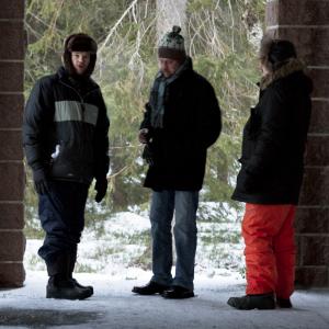 Joonas Makkonen Raimo Hytti and Tero Saikkonen at the filming of Renewing Mikael