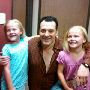 With Tom Sizemore on Visible Scars set