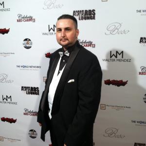 Valiant walking the red carpet at Beso Restaurant Hollywood February 2015