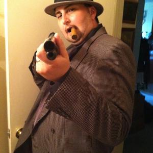 Valiant as a mobster for 1920s speakeasy and silent film festival 2014.