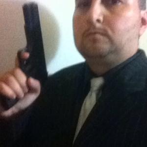 Valiant Michael as Salvatore Sicario in Mafia Madmen a mafia short film in Hollywood CA August 2015 This film is being submitted for a future film festival