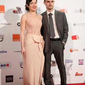 Gabi Suciu and Victor Dragomir at 2014 GOPOsRomanian Film Industry Awards