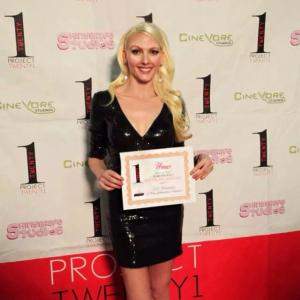 Victoria Gates winner of Best Acting for Lost in the Shadows at the Philadelphia Film and Animation Festival