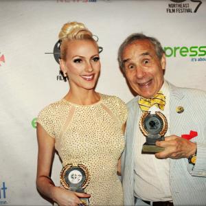 Victoria Gates and Lloyd Kauffman during the Awards Gala at the North East Film Festival.