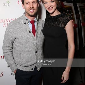 Jon Heder and Jaclyn Hales at Red Carpet world premier of Christmas Eve Dec 2 2015