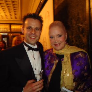 Lincoln Fenner with Academy Award Nominee Sally Kirkland on the night she received her Lifetime Achievement Award at the New York City International Film Festival