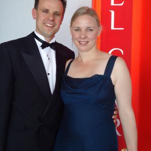Director Producer Lincoln Fenner and his wife Natasha Fenner on the night of the Red Carpet Opening Gala of the BOFA Film Festival