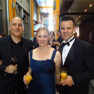 Lincoln Fenner with his wife Natasha Fenner and Vincent Sheehan Producer of the Oscar Nominated ANIMAL KINGDOM
