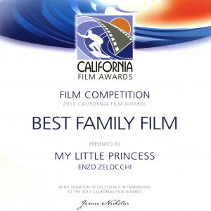 2010 California Film Awards BEST FAMILY FILM Directed by Enzo Zelocchi