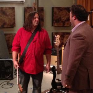 Danilo Di Julio, acting with and directing Kevin McCreery, on the set of 'Band Life'.