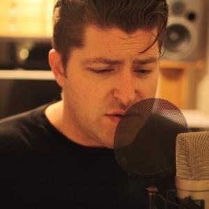 Matt Hoyt recording a voice over