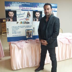 At the press conference of 'A Facebook Romance' in Amman, Jordan. My name is on the promo poster as you can see.