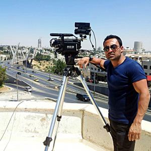 Salar shooting his 2nd feature film Facebook Romance (2012) for American director Mohy Quandour in Amman, Jordan.