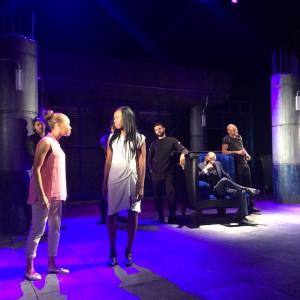 Frieda Thiel as Esme in Antigone by Roy Williams Pilot Theatre Derby Theatre  Theatre Royal Stratford East production Tour sept 2014  march 2015
