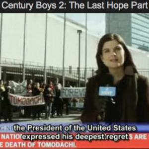 Carol Todd as the American Reporter in Twentieth Century Boys 2: The Last Hope (Japan)