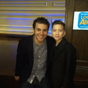 Tristan DeVan and Fred Savage at a Young Actors Space event