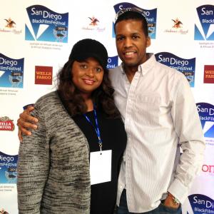 Altorro Prince Black and Sonya Dunn at the Black San Diego Film Festival screening 'The Bedroom'.