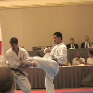 Joseph Kung in the International Shotokan Karate Federation ISKF 2008 National Tournament Team Kumite Finals