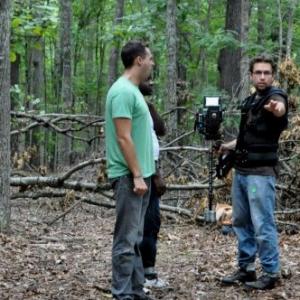 Director Justin Rossbacher mans the Glidecam for climatic chase scene in Finding Faith