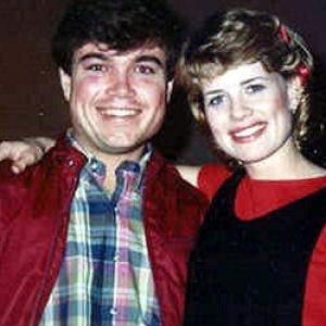 John Richard Petersen and Mary Beth Evans on the set of LOVELINES