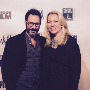 Schulman with author Cheryl Strayed at Wild premiere.