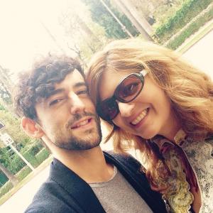 Luis Gerardo Méndez (Mexican actor of Nosotros Los Nobles) and Patricia Chica (filmmaker) in Hollywood.