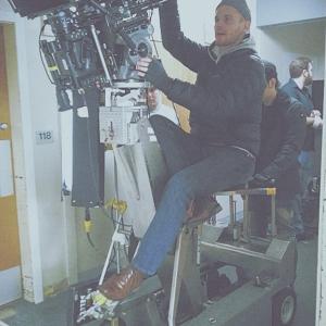 Nigel Edwards on the set of Four Steps From The Stairway.