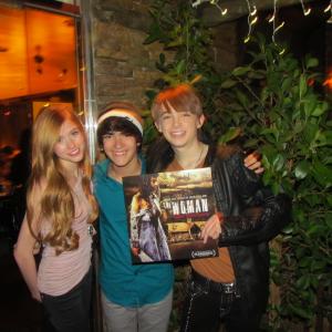 Katherine McNamara, Zach and Dylan Riley Snyder at the LA premiere of The Woman