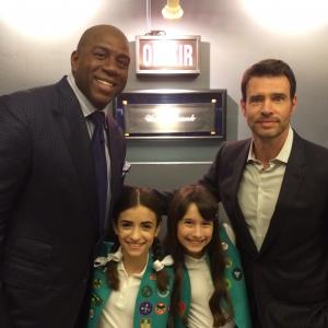 With Magic Johnson and Scott Foley at Jimmy Kimmel Live!