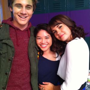 With Luke Benward and Maia Mitchell in Zombies and Cheerleaders